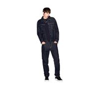 Armani Exchange Plain Front Logo Patch Camiseta, Azul Oscuro, L Hombres