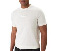 Armani Exchange Plain Front Logo Patch Camiseta, Crema, XL Hombres