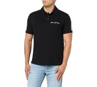 Armani Exchange - Polo de algodón elástico con Logotipo de la Firma Regular Fit, Color Negro, L para Hombre, Negro, L