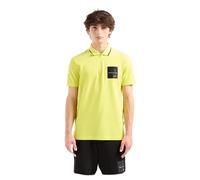 Armani Exchange Polo de edición Limitada X Mix mag Regular Fit Logo Patch Camisa, Ciruela Amarilla, S Hombres