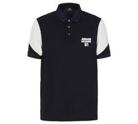 Armani Exchange Polo de Manga Corta Colo Block 91, Azul Oscuro, S para Hombre