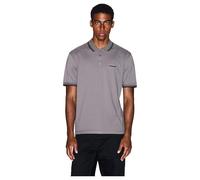 Armani Exchange Polo de Manga Corta para Hombre con Logotipo de Tres Botones, Dark Gull Gray, M