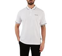 Armani Exchange Polo de piqué de algodón Pima Milano New York para Hombre, Blanco, Medium
