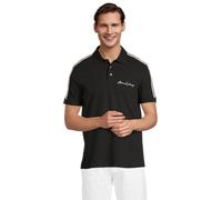 Armani Exchange Polo para Hombre, Corte Regular, elástico, de algodón, con Logotipo, Negro, XL