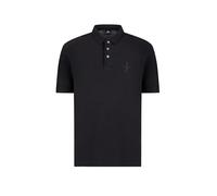 Armani Exchange Polo para Hombre The Grid, sostenible, con Logotipo Frontal Bordado, Negro, XS