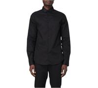 Armani Exchange Popeline Stretch Camisa, Negro, S para Hombre