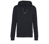 Armani Exchange Pull-Over Hooded Sweatshirt with Front Back Logo Sudadera con Capucha, Marino, Medium para Hombre