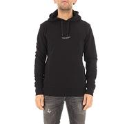Armani Exchange Pull-Over Hooded Sweatshirt with Front Back Logo Sudadera con Capucha, Negro, XL para Hombre