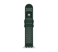 Armani Exchange Pulsera compatible con Apple Watch, 42/44/45 mm - 22 mm Silicona verde, AXS8014