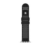Armani Exchange Pulsera compatible con Apple Watch, 42/44/45 mm - 22 mm Silicone noir, AXS8010