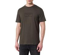 Armani Exchange Camiseta Rectangular Box Logo para Hombre, Tinta Negra, M