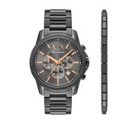 Armani Exchange Reloj Analógico para Hombres de Cuarzo con Correa en Acero Inoxidable AX7170SET