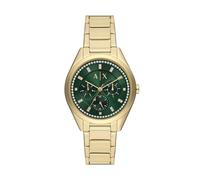 Armani Exchange Reloj Analógico para Mujer de Cuarzo con Correa en Acero Inoxidable AX5661, Tono Dorado y Verde
