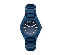 Armani Exchange Reloj de Acero Inoxidable Azul de 36 mm para Mujer, AX6032