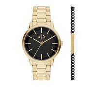 Armani Exchange Reloj de Acero Inoxidable Tono Dorado de 42 mm para Hombre, AX7178SET