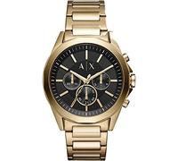 Armani Exchange Reloj Hombre, Movimiento cronógrafo, caja 44mm Acero Inoxidable Dorado con correa Acero Inoxidable, AX2611, Tono dorado y carbón