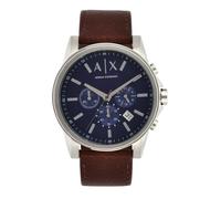 Armani Exchange Reloj Hombre, Movimiento Cronógrafo Cuarzo y Caja 45mm con Pulsera Piel