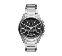 Armani Exchange Reloj para Hombre, Movimiento cronógrafo, 44mm Caja de acero inoxidable plateado con correa de acero inoxidable, AX2600, Tono plata y gris oscuro