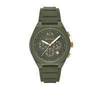 Armani Exchange Reloj Hombre, Movimiento Cuarzo cronógrafo y Caja 44mm con Correa Silicona