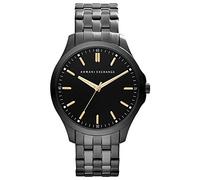 Armani Exchange Reloj para Hombre, Movimiento de tres agujas, 45mm Caja de acero negro con correa de acero, AX2144, Carbón y negro