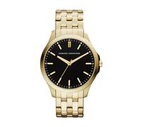 Armani Exchange Reloj Hombre, Movimiento Fecha Cuarzo Tres Agujas y Caja 45mm con Pulsera Acero Inoxidable, Tono Oro