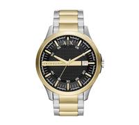 Armani Exchange Reloj para hombre de acero inoxidable en dos tonos con tres agujas y fecha, AX2453, Tono dorado y plateado