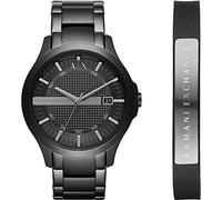 Armani Exchange Reloj Hombre, Movimiento Fecha Cuarzo Tres Agujas y Caja 46mm con Pulsera Acero Inoxidable
