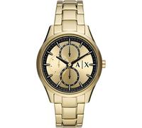 Armani Exchange Reloj para Hombre, Movimiento de cuarzo multifunción, 42MM Caja de acero inoxidable dorado con correa de acero inoxidable, AX1866, Tono Oro