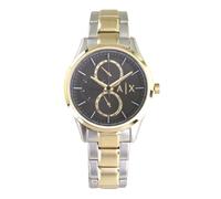 Armani Exchange Reloj para hombre, movimiento multifunción de cuarzo y caja de 42 mm con correa de acero inoxidable, Plateado y dorado