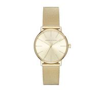 Armani Exchange Reloj para Mujer, Movimiento de tres manecillas, caja de 36 mm de acero inoxidable dorado con correa de malla de acero, AX5536