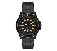 Armani Exchange Reloj para Hombre, Movimiento de tres manecillas, 44mm Caja de acero negro con correa de acero, AX1855, Negro y tono dorado