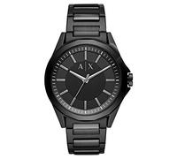 Armani Exchange Reloj para Hombre, Movimiento de tres manecillas, caja de 44 mm de acero inoxidable negro con correa de acero inoxidable, AX2620, Grafito