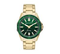 Armani Exchange Relojes para Hombre, Movimiento Fecha trifunción de Cuarzo y Caja de 44 mm con Correa de Acero o Silicona, Tono Dorado y Verde