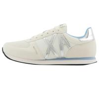 Armani Exchange Rio Side Logo, Zapatillas Mujer, Off White Blue Silver, 36 EU