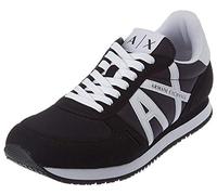 Armani Exchange Rio Side Logo, Zapatillas para Hombre, Multicolor (Black+White), 45 EU