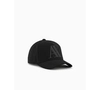 Armani Exchange Rubber Logo AX Cap Gorra de béisbol para Hombre, Negro (Negro/Black 00020), Talla única