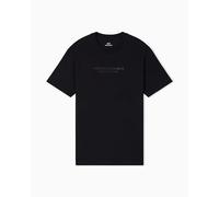 Armani Exchange Short Sleeve Front Milano-New York Logo Lettering Camiseta, Negro, XL Hombres