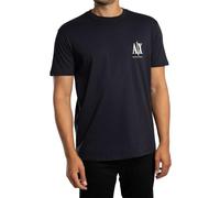Armani Exchange Short Sleeve Side Monogram Logo Camiseta, Azul Oscuro, XL Hombres
