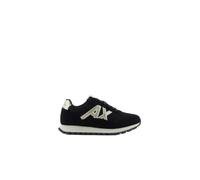 Armani Exchange Side Geometric Logo Motifs, Zapatillas Hombre, Black Pale Gold, 42.5 EU