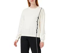 Armani Exchange Signature Logo French Terry Pullover Sweatshirt Sudadera, ISO, L para Mujer