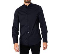 Armani Exchange Slim Fit Stretch Button Down Camiseta, Azul Marino, XL Hombres