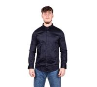 Armani Exchange Smart Stretch Satin Camisa, Azul (Navy 1510), X-Large para Hombre