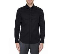Armani Exchange Smart Stretch Satin Camisa, Negro (Black 1200), 44 (Talla del Fabricante: Large) para Hombre