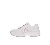 Armani Exchange Speed Low Cut, Mesh Detail, Big Side Logo, Zapatillas Mujer, White Pale, 35.5 EU