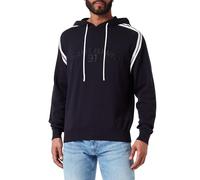 Armani Exchange Sudadera con Capucha para Hombre con Logotipo de Ninety One, Color Azul, S, Azul Oscuro, S
