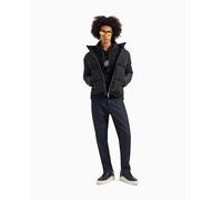 Armani Exchange Sudadera con Capucha para Hombre Icon Project con Logotipo Bordado, Azul Marino Profundo, XXL