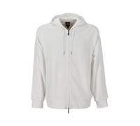 Armani Exchange Sudadera con Capucha para Hombre Logo Tape Cotton Interlock Zip Up, Blanco Crudo, L