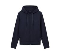 Armani Exchange Sudadera con Capucha para Hombre, de algodón auténtico, con Cremallera, Manga Larga, con Logotipo Lateral, Azul, M, Azul Oscuro, M