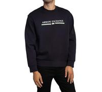 Armani Exchange Center Chest Logo Crewneck Sudadera, Azul Oscuro, M para Hombre