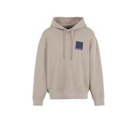 Armani Exchange Sudadera de algodón elástico con capucha y cordón para hombre, edición limitada, Driftwood, X-Large
